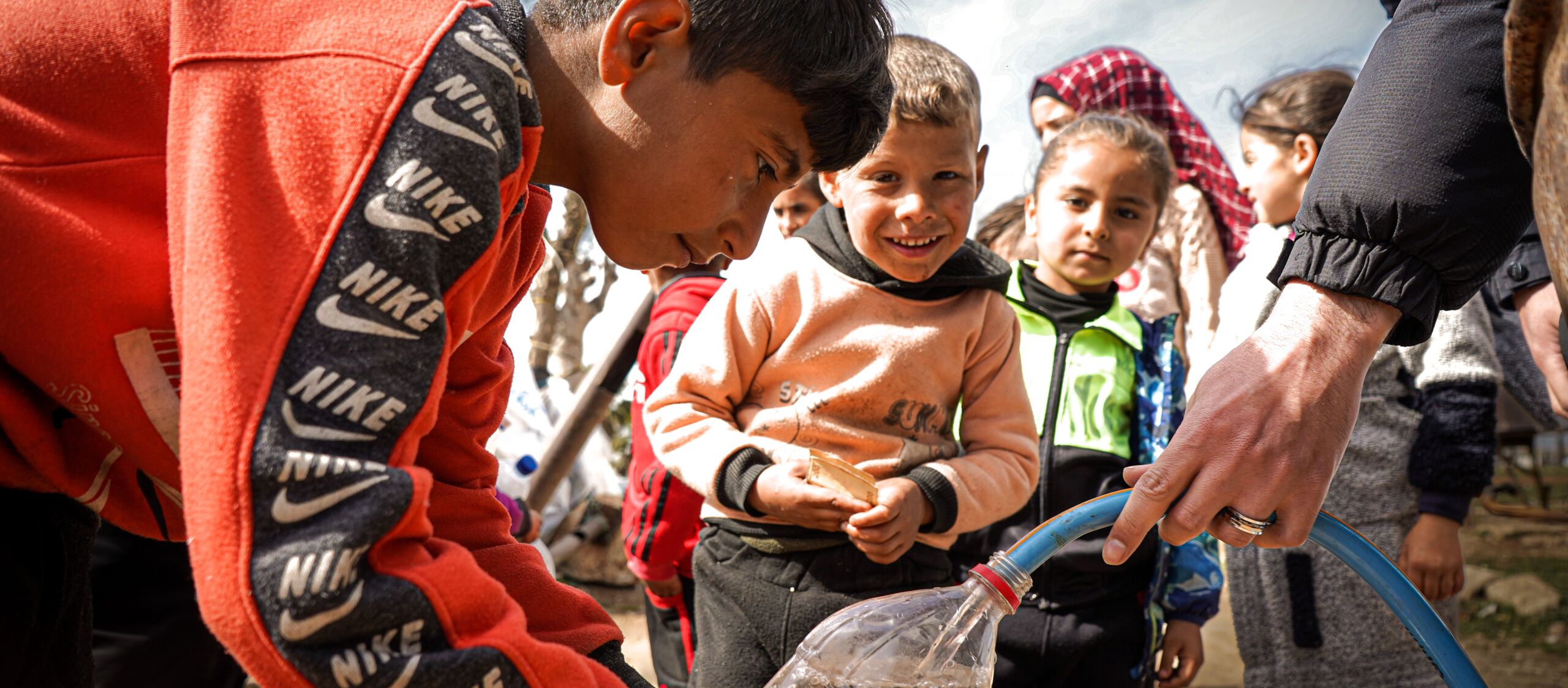 A young boy in Sahleen, Aleppo